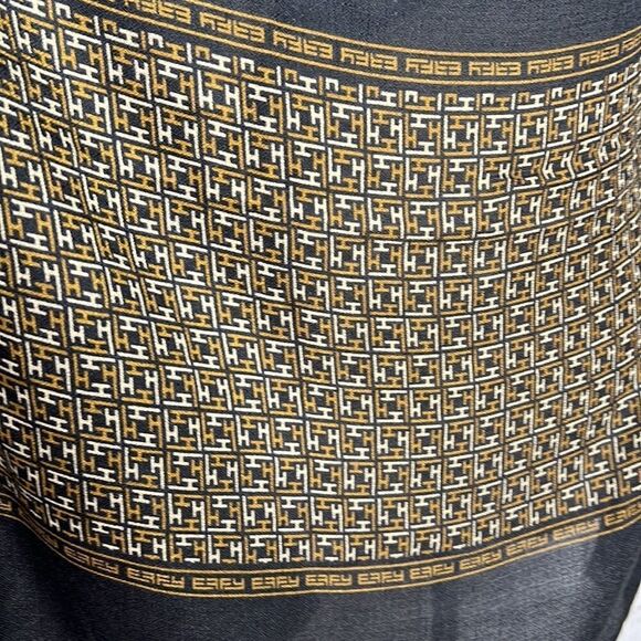 Black with Tan & Light Brown Design Effy Hematain - NWOT - Picture 6 of 7